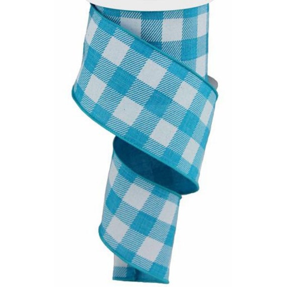 turquoise blue buffalo plaid