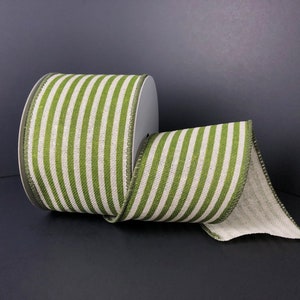 Cabana Stripe  Wired Ribbon By the Roll 2.5&quot; x 10 Yards Q817140-29