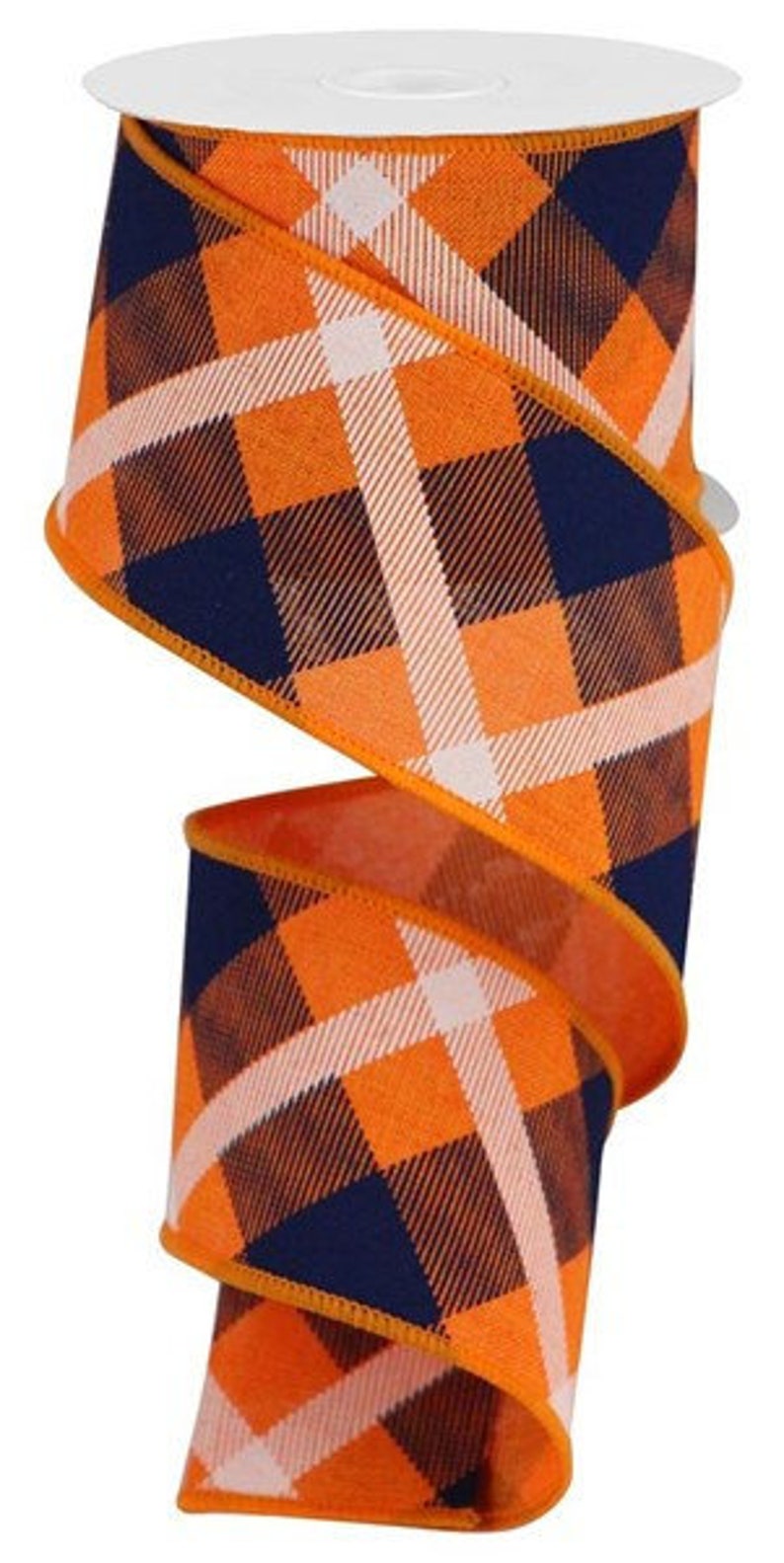 blue and orange plaid pants