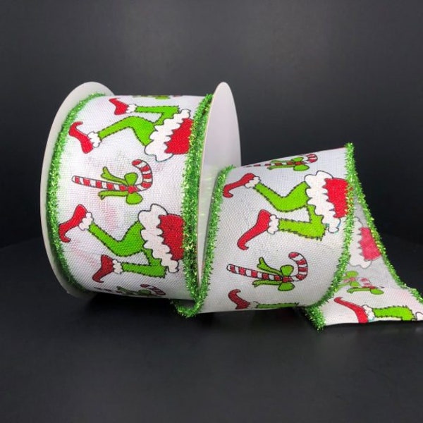 Grinch Wired Ribbon - Etsy