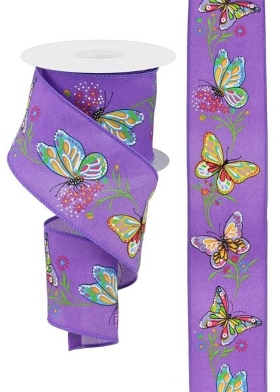 Butterfly Wired Ribbon by the Roll 2.5 X 10 Yards - Etsy