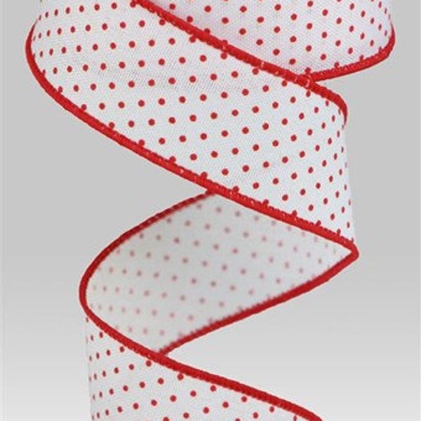 Swiss Dots  Wired Ribbon By the Roll 1.5" x 10 Yards RGC115627