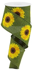 Sunflower Wired Ribbon By the Roll 2.5" x 10 Yards RG0181352