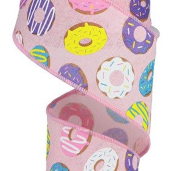 Donut Wired Ribbon By the Roll 2.5" x 10 YARD ROLL RGB128815