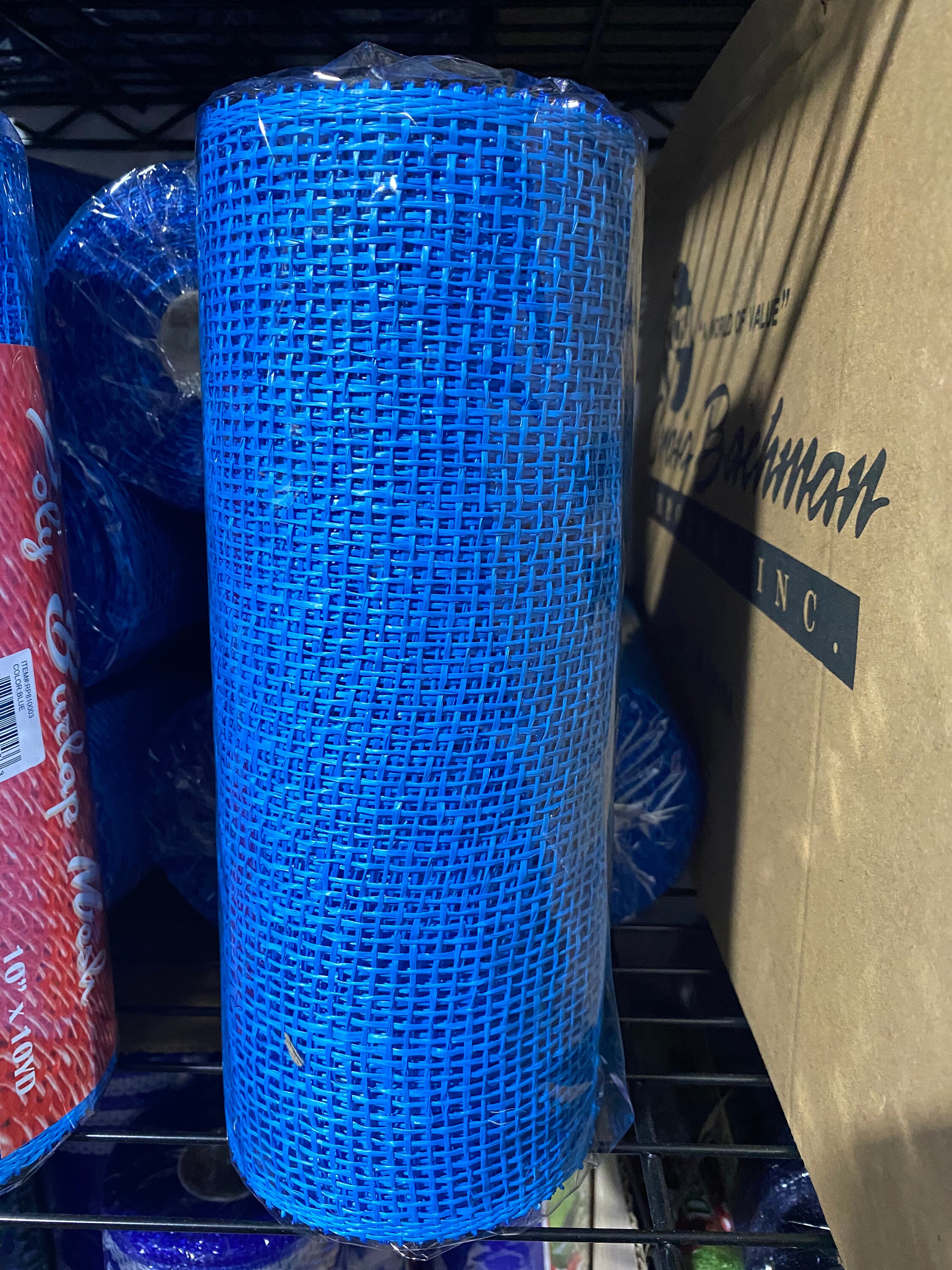 Royal Blue Poly Burlap Mesh 10in X 10yds Mesh for Wreaths 