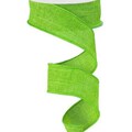 Fresh Green Burlap  Wired Ribbon By the Roll 1.5" x 10 Yards RG1278LT