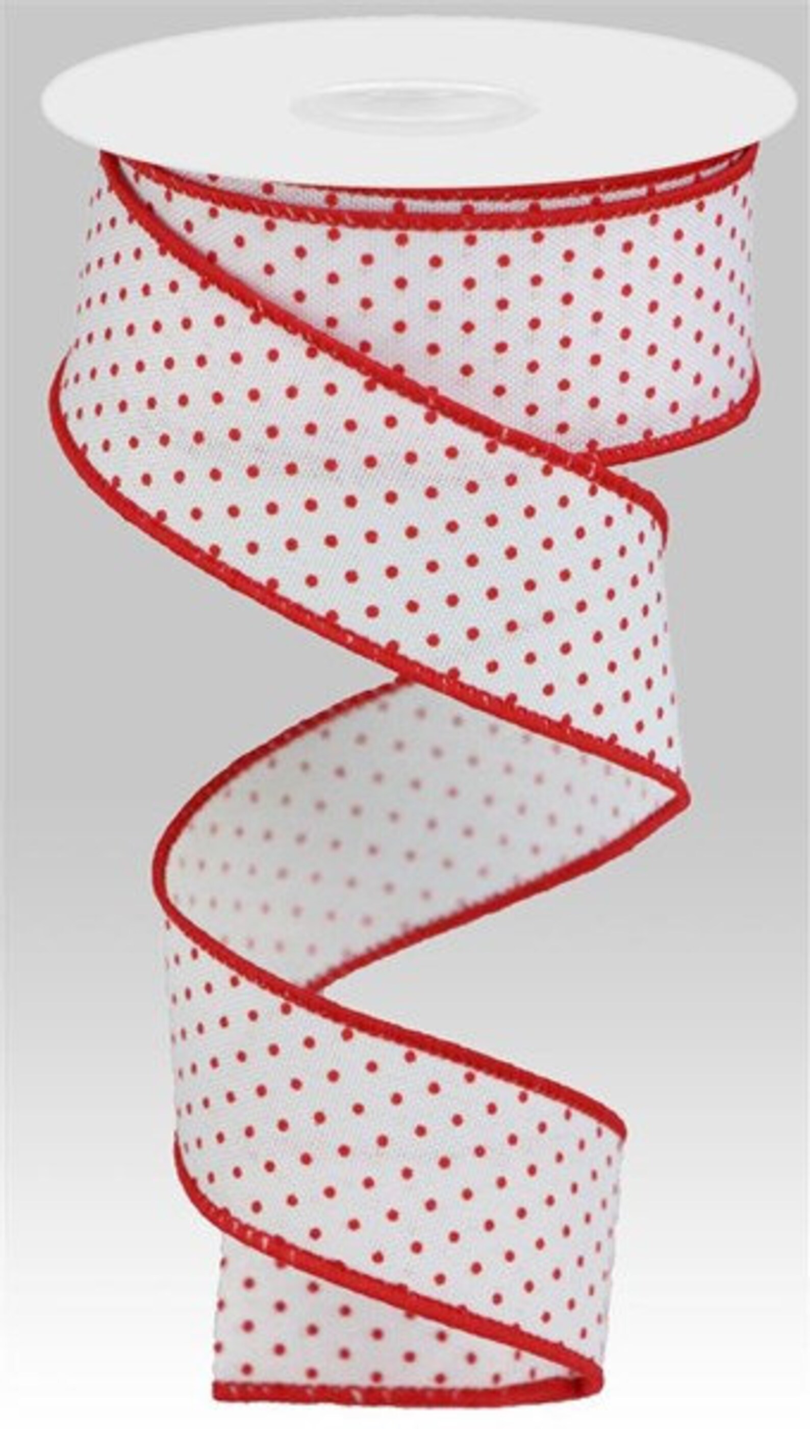 Swiss dots wired ribbon by the roll 1 5 x 10 yards etsy