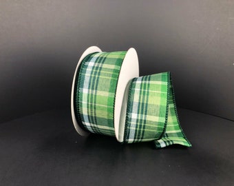 Plaid  Wired Ribbon By the Roll 1.5" x 10 Yards 71224-09-17