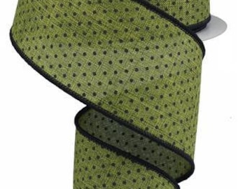 Swiss Polka Dot Wired Ribbon by the Roll 2.5