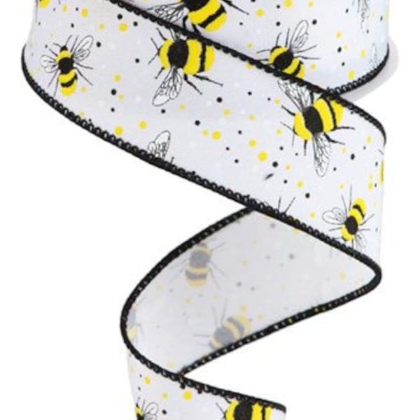 Bumble Bee  Wired Ribbon By the Roll 1.5" x 10 Yards RGC1797J3