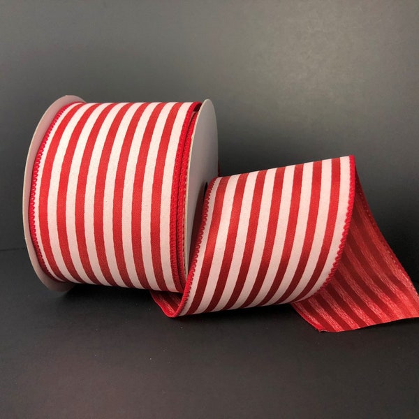 Cabana Stripe  Wired Ribbon By the Roll 2.5" x 10 Yards Q817240-12