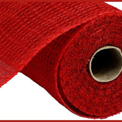 Red/white Faux Jute Mesh 10.5 X 10 Yards RY831449 Etsy