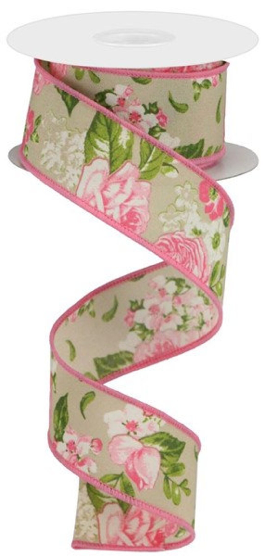 Floral Wired Ribbon by the Roll 1.5 X 10 Yards RG0172418 Etsy