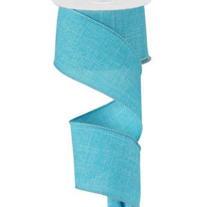 Blue Royal Burlap  Wired Ribbon By the Roll 2.5&quot; x 10 Yards RG127914