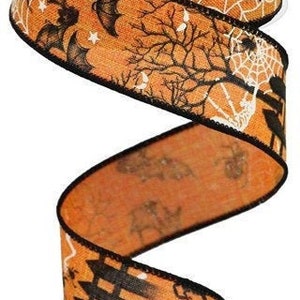 Halloween  Wired Ribbon By the Roll 1.5" x 10 Yards RGA180920