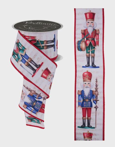 Nutcrakrt Ribbon Nutcracker Ribbon Christmas Wired Ribbon by the Roll 2.5