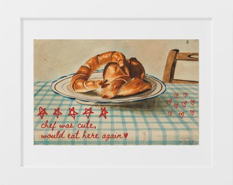 Altered Art Unikat, Girly Wandkunst, Rosa Graffiti Poster, Altered Vintage Malerei, Maximalist Decor, Schlafzimmer Wandkunst, Galerie Wand Print