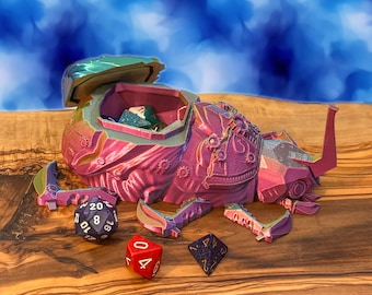 Scarab-Themed D&D Dice Vault/Jail - TTRPG Storage Solution for Dice Enthusiasts and Gamers
