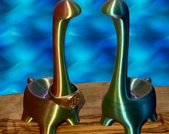 Tri-Colour Ringosaurus Stand - Large Dinosaur Ring Holder, Colour-Changing Design