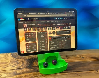 D&D RPG gecombineerde dobbelsteentoren en tabletstandaard - multifunctioneel gamingaccessoire - kies uw kleur - zwart, wit, rood, blauw en meer