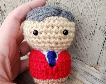 Won't You Be My Neighbor? Mr. Rogers Crochet Soft Doll Pattern Mister Rogers' Neighborhood Crocheted Amigurumi DIY