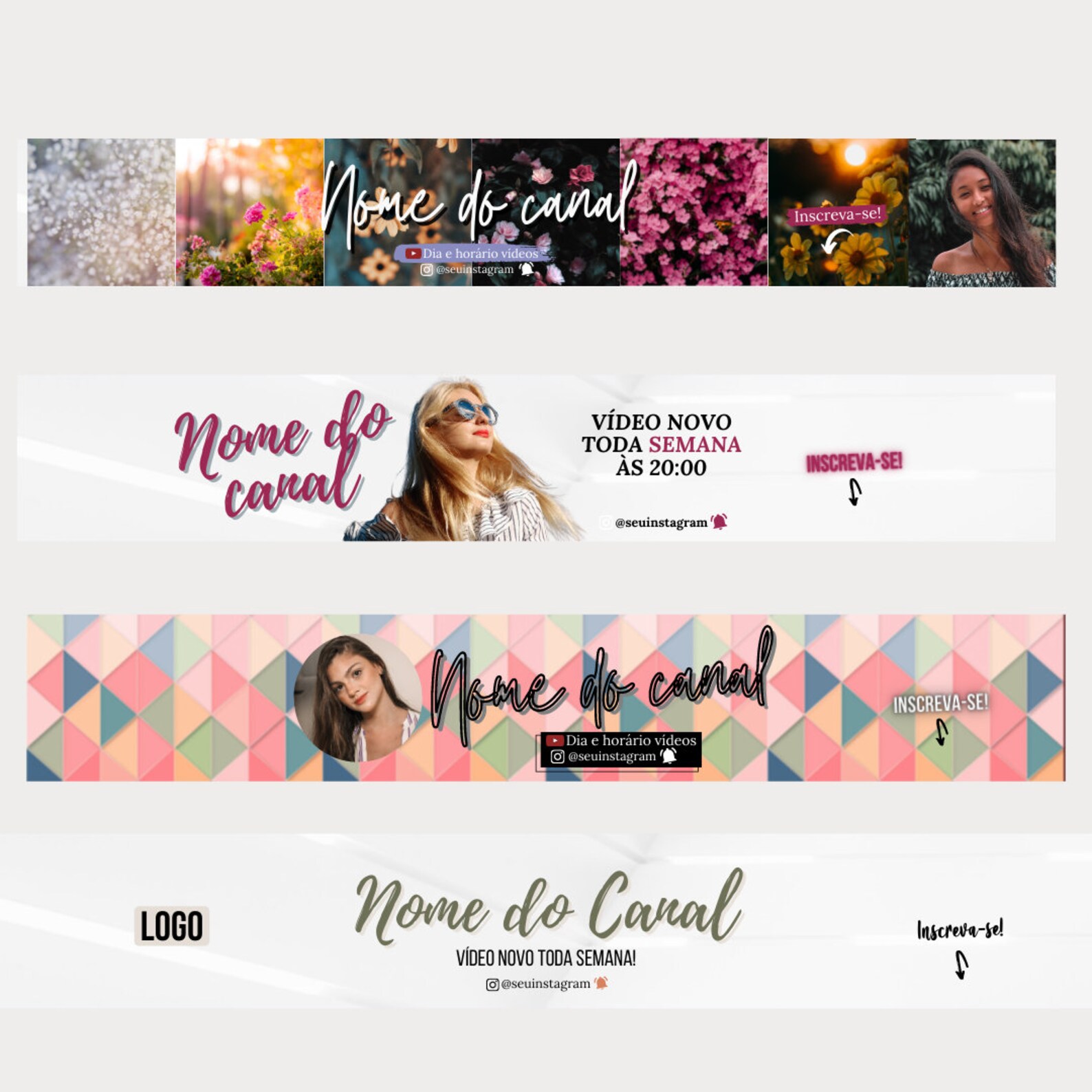 YOUTUBE CHANNEL BANNER Canva Template Youtube Channel Art Etsy