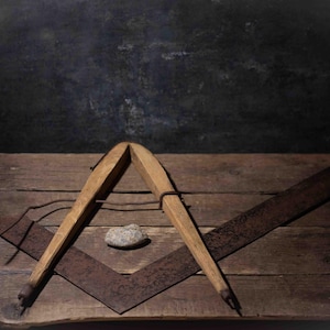 Antique wooden hand plane from Ukraine, Antique woodworking tools, Antique geometry compass, Antique carpentry tools, Rustik wooden decor