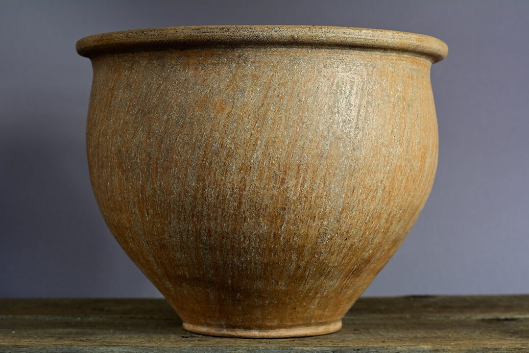 165 Large 10 Antique Terracotta Pot, Large Vintage Terracotta Planter