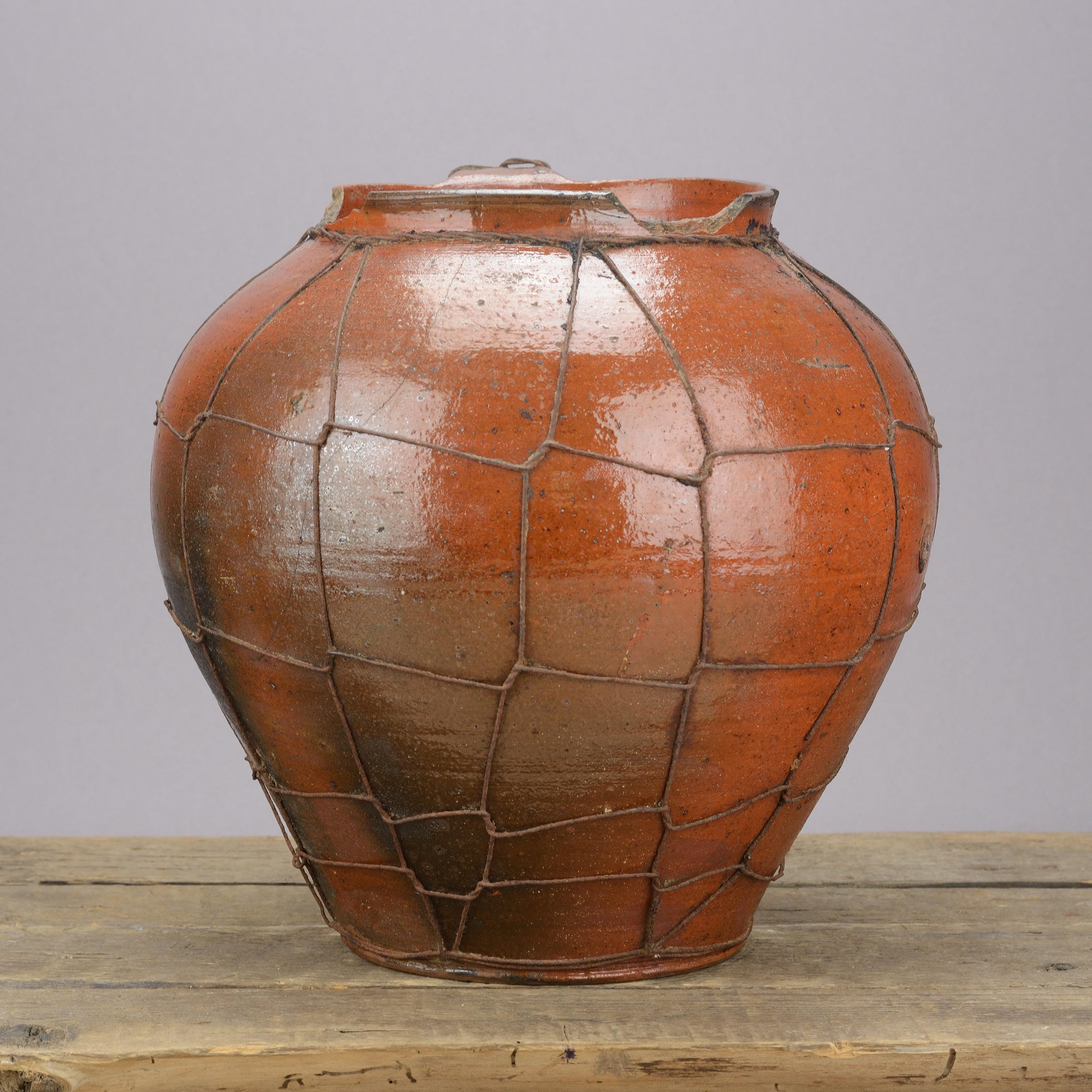 706 アンティーク風テラコッタポット、粘土ポットの侘び寂びの花瓶