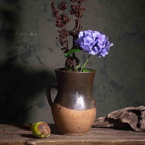 712 Ukrainian terracotta clay pots, Antique clay pottery vessels, Primitive clay flower vases, Wabi-sabi pottery, Ukrainian ceramic vintage
