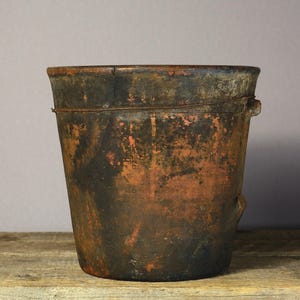 Antique Clay Pot | Primitive Folk Pottery | Ukrainian Ceramic Vessel | Rustic Farmhouse Decor | Wabi-Sabi Pot