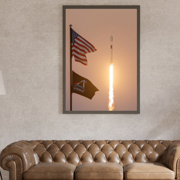 Spacex Rocket Launch Print, Falcon 9 Merlin Engine, Falcon 9 Poster ...