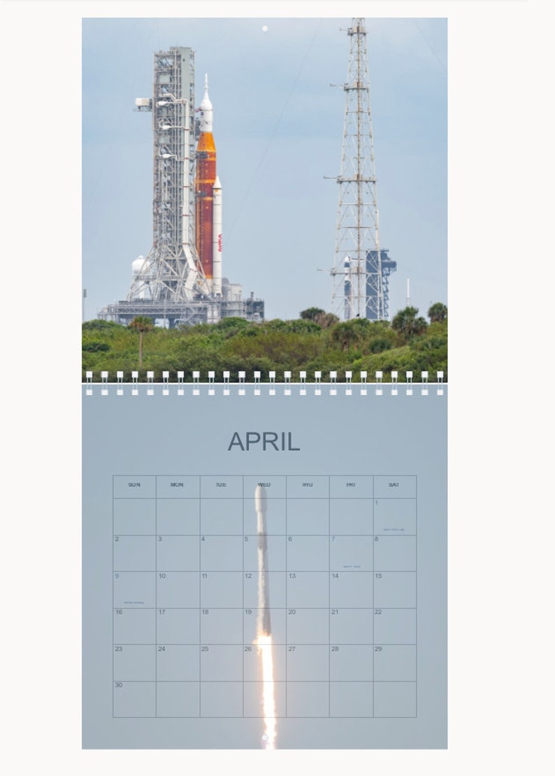 2023 Rocket Launch Photo Calendar Spacex Rocket Launch Etsy