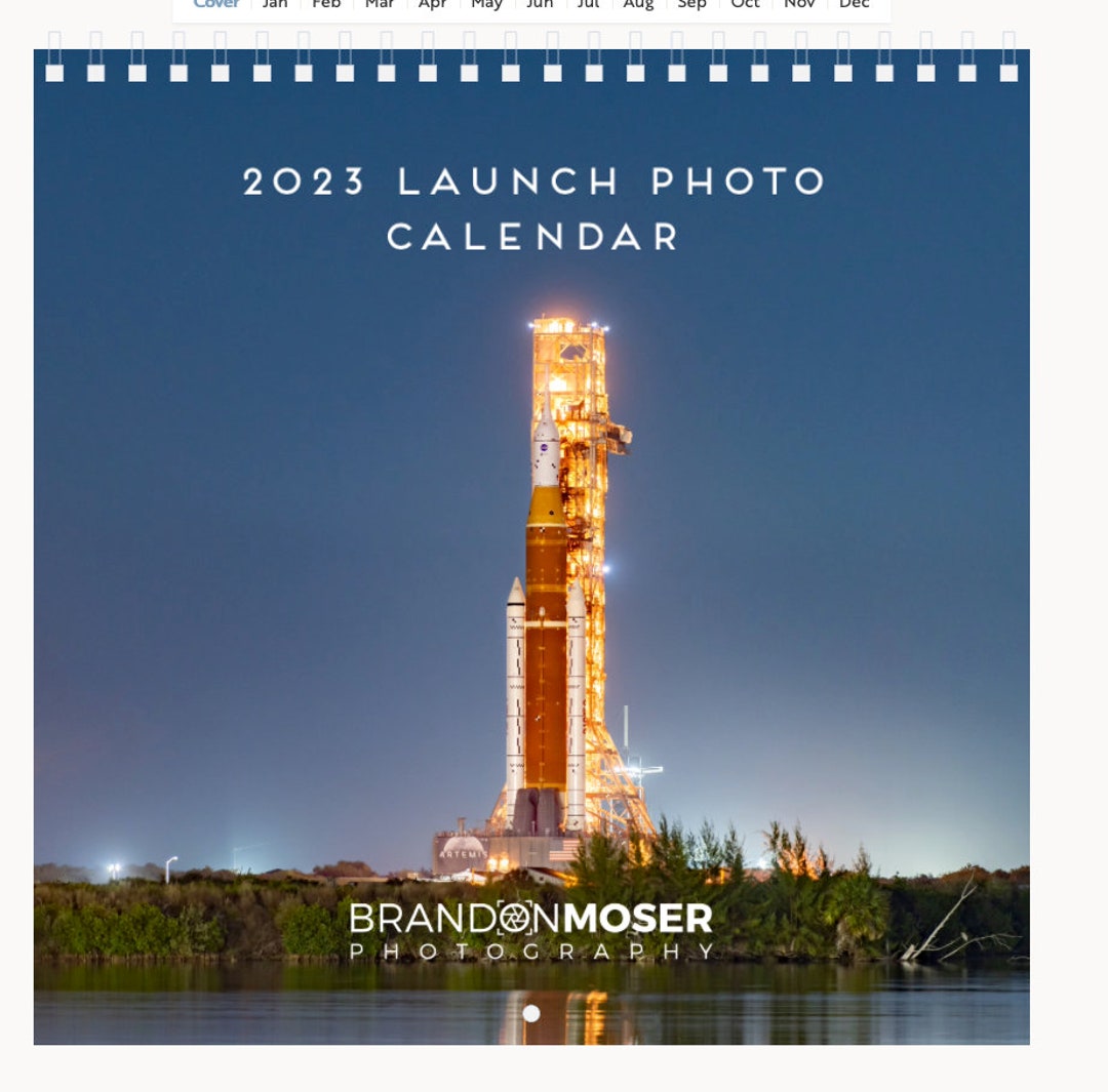 2023 Rocket Launch Photo Calendar Spacex Rocket Launch Etsy