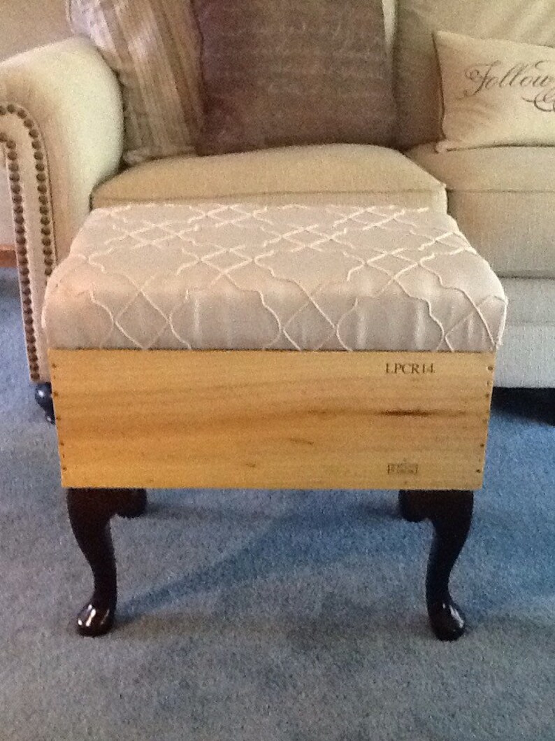 Wine Crate Ottoman Etsy
