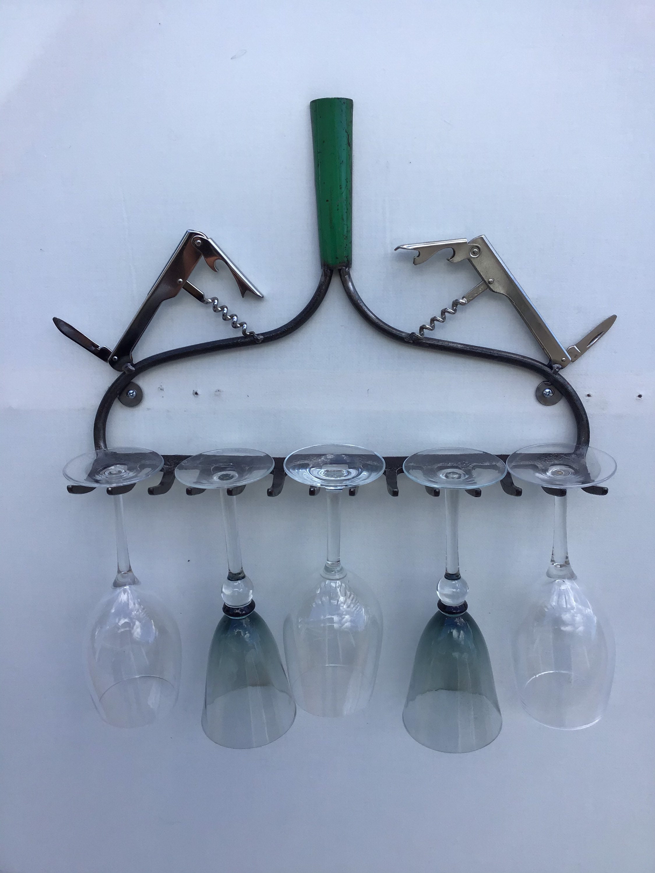 Garden Rake Wine Glass Rack Etsy