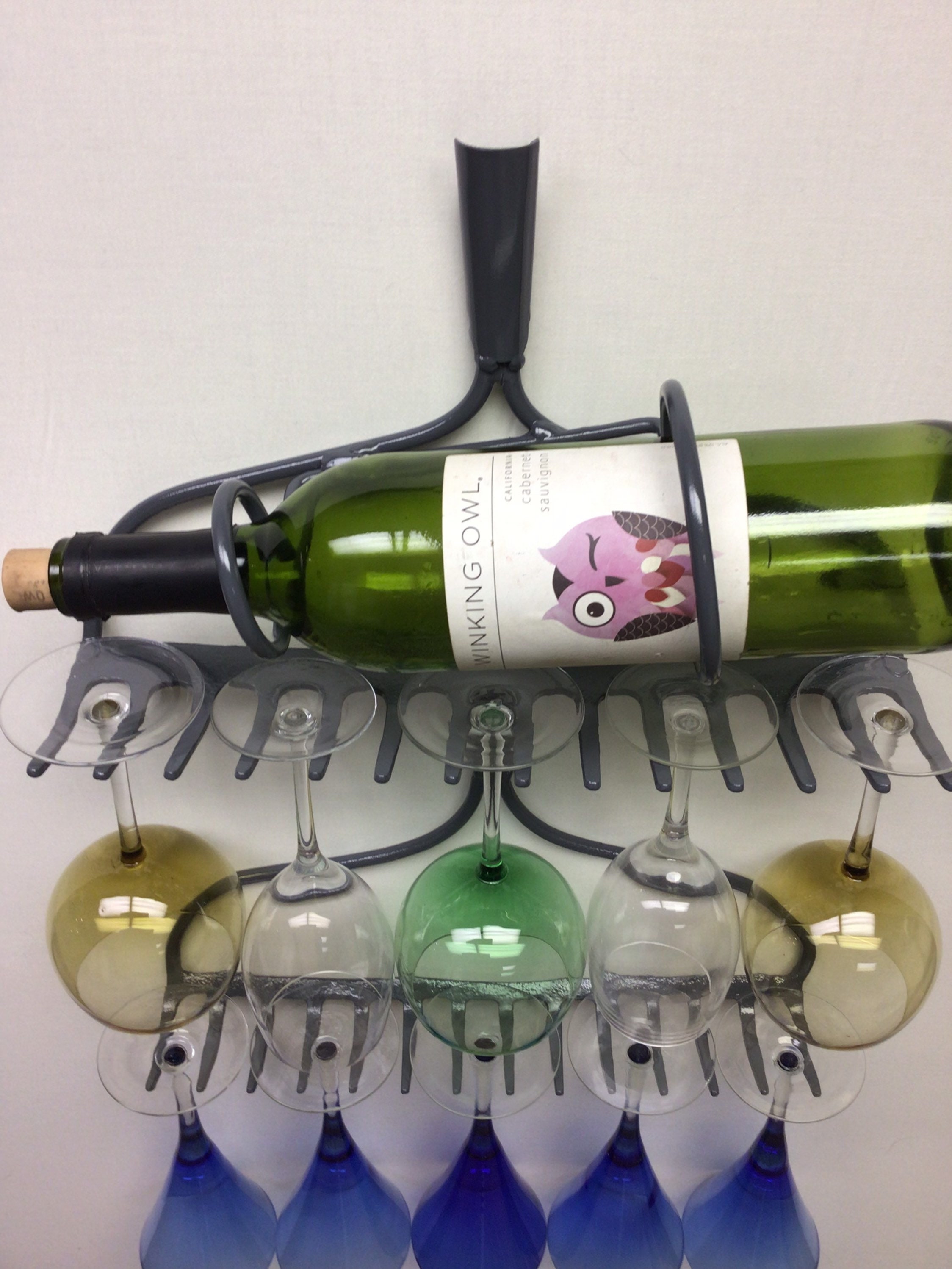 Garden Rake Wine Glass Rack Etsy