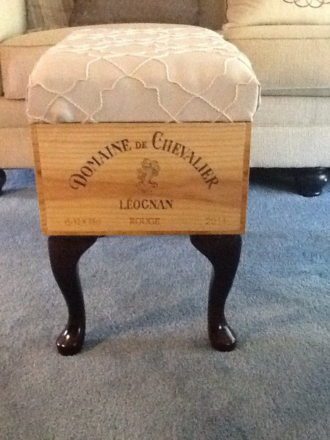 Wine Crate Ottoman Etsy