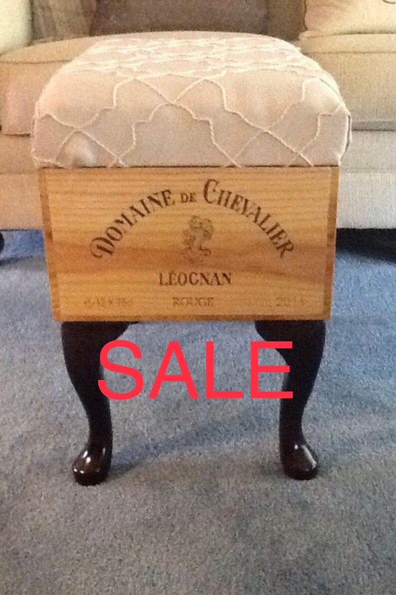 Wine Crate Ottoman Etsy