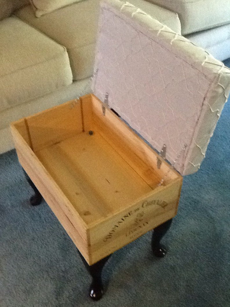 Wine Crate Ottoman Etsy