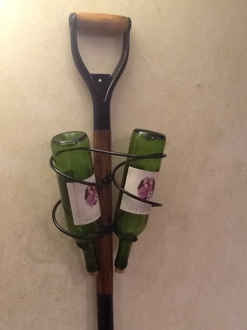 Garden Rake Wine Bottle and Glass Rack Etsy