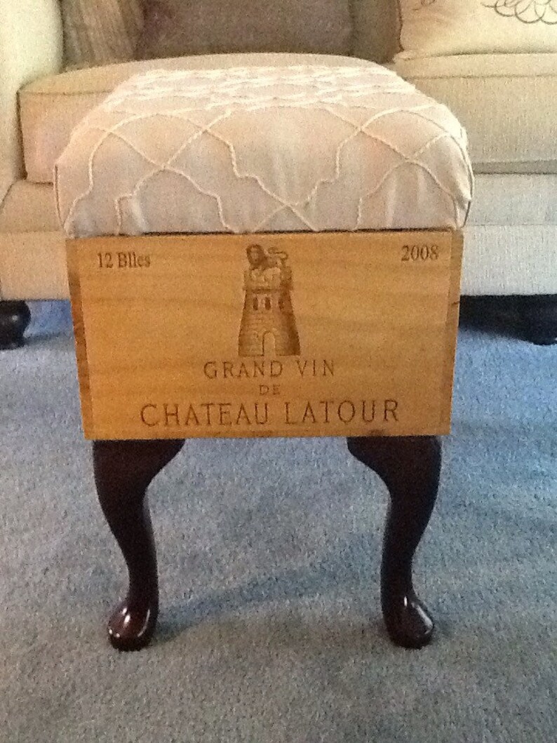 Wine Crate Ottoman Etsy