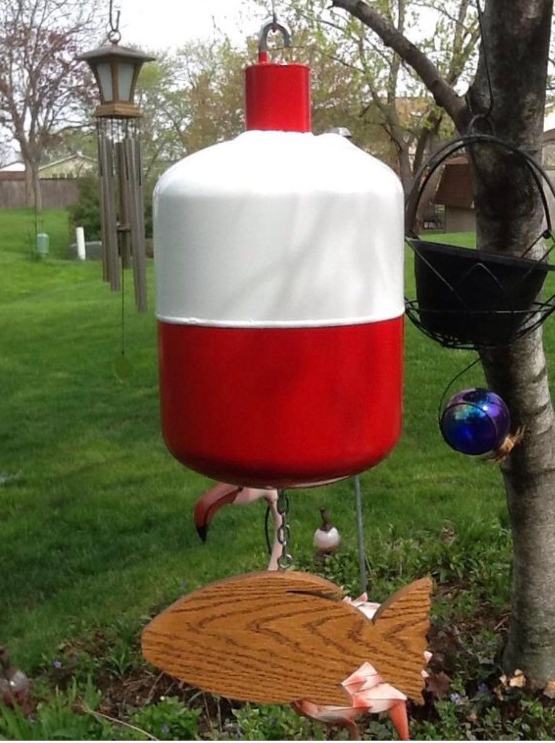 Personalized Giant Fishing Bobber Wind Chime Etsy