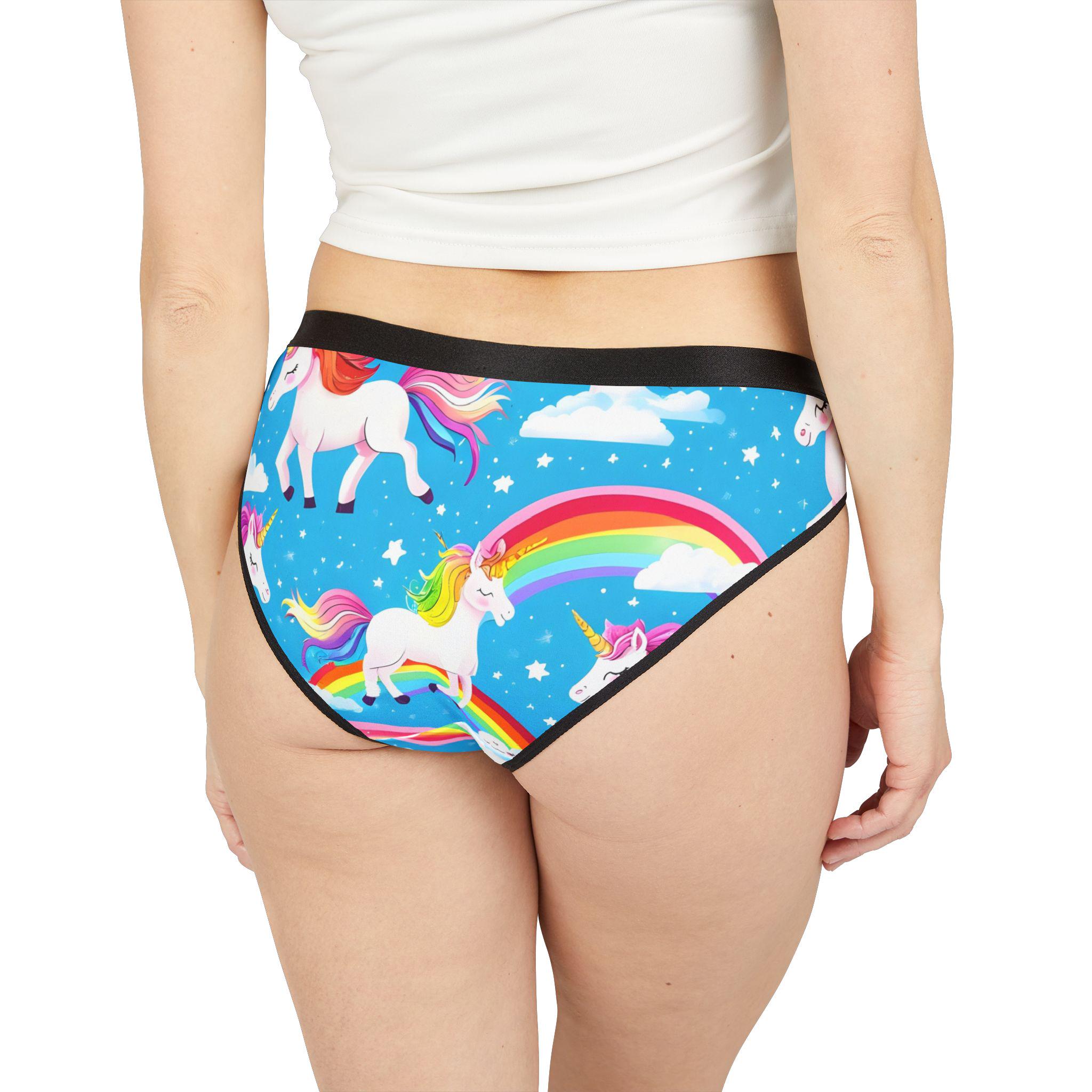 thumbnail image 2 of Cute Rainbow Flower Women's Boy Briefs - Soft Cotton Panties With Fun Designs 2 of 13