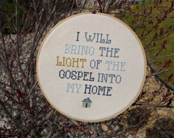 Light of the Gospel Cross Stitch Pattern