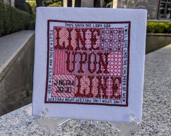 Line Upon Line - Digital Cross Stitch Pattern