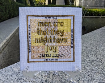 Men Are That They Might Have Joy - Digital Cross Stitch Pattern