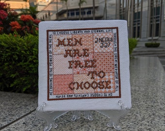 Men Are Free to Choose - Digital Cross Stitch Pattern