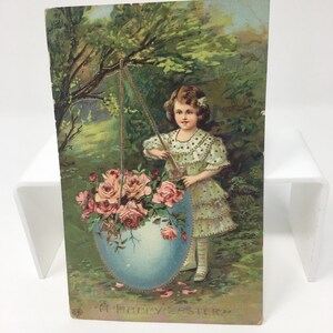 Cartolina pasquale tedesca d'epoca, data timbrata 1911