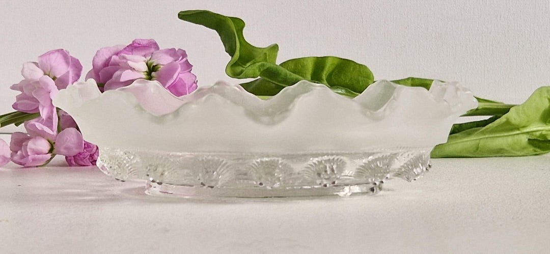 Prunt Art Deco Davidsons Clear Glass ‘blackberry Prunt’ Dish, Trinket Dish - Etsy